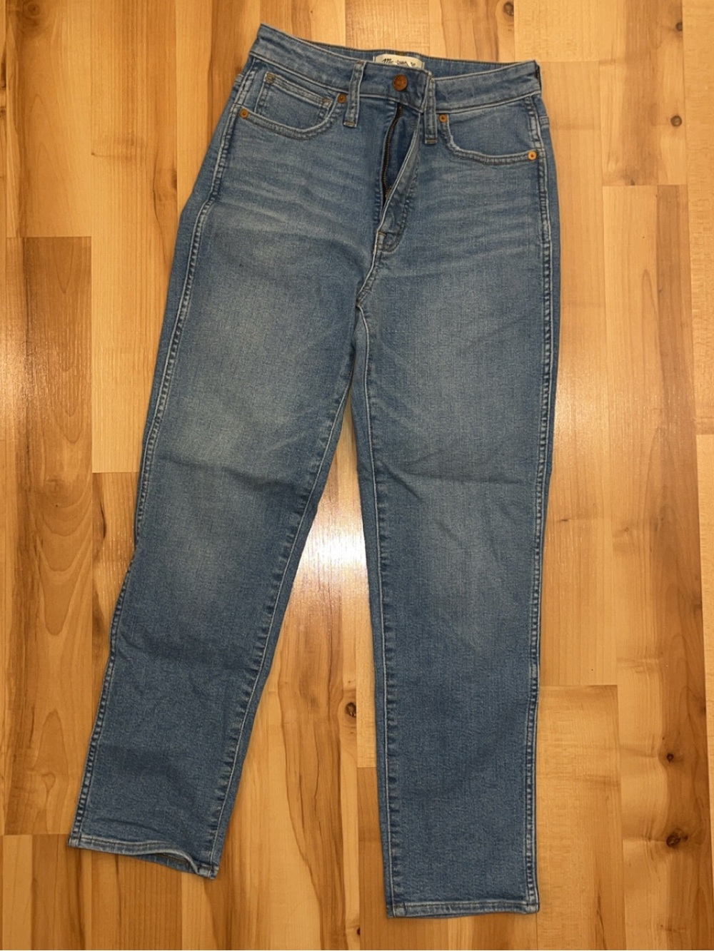 Madewell Women’s ‘Curvy Stovepipe’ Blue Jeans